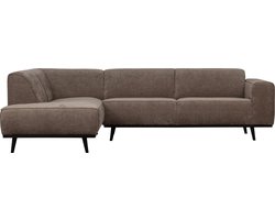 WOOOD Statement Hoekbank Links - Rib - Taupe - 77x274x210