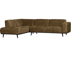 WOOOD Statement Hoekbank Links - Velvet - Brass