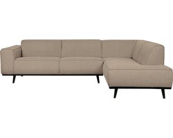 WOOOD Statement Hoekbank Rechts - Boucle - Beige - 77x274x210