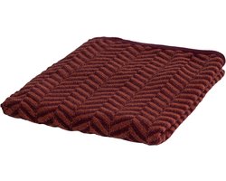 WOOOD Suna Plaid 130x170 cm - Katoen - Bordeauxrood/Paars