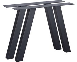 WOOOD Tablo A-Poten Tuin - Metaal - Zwart - Set van 2