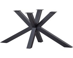 WOOOD Tablo Kruispoot - Metaal - Zwart - 72x159x77