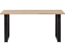 WOOOD Tablo Tafel met U-Poot - Eiken/Metaal - 75x160x90