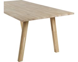 WOOOD Tablo Tafelblad Incl. A-Poot - Onbehandeld - Eiken - 74,4x180x90