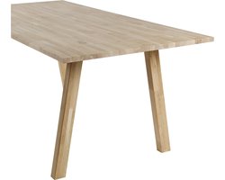 WOOOD Tablo Tafelblad Incl. A-Poot - Onbehandeld - Eiken - 74,4x200x90