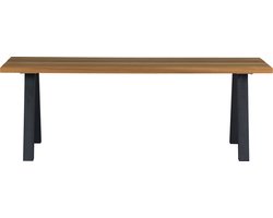 WOOOD Tablo Tuintafel Met A-poot - Ayous/ Metaal - Naturel - 75x210x81