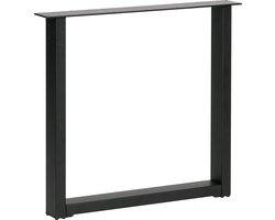 WOOOD Tablo U-Poot/Maastricht 1 Stuk - Metaal - Zwart - 72x79x10