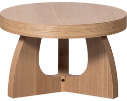 WOOOD Tala Bijzettafel - MDF Fineer - Naturel - 35x55x55