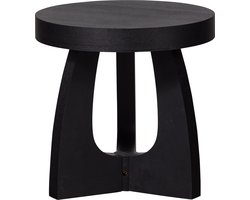 WOOOD Tala Bijzettafel - MDF Fineer - Zwart - 45x45x45