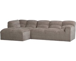 WOOOD Tibas Chaise Longue Hoekbank Links - Geweven Stof - Zand