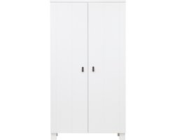 WOOOD Ties Kast - Grenen - Wit - 202x111x55