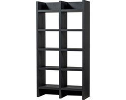 WOOOD Timo Open Kast - MDF - Donkerbruin - 195x100x40