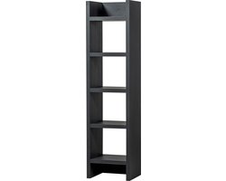 WOOOD Timo Open Kast - MDF - Donkerbruin - 195x50x40