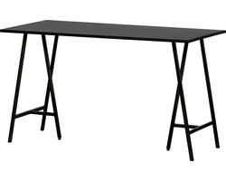 WOOOD Tino Bureau - Grenen - Matzwart - 75x130x62