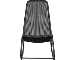 WOOOD Tom Schommelstoel Buiten - Rattan - Zwart - 97x51x95