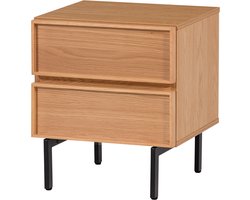 WOOOD Tours Ladekast/ Nachtkastje 2 Lades Melamine/ MDF - Naturel