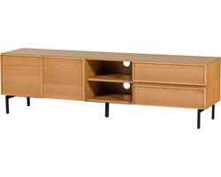 WOOOD Tours Tv Meubel 180 cm - Melamine/ MDF - Naturel - 51x180x42