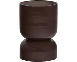 WOOOD Toval Pot Laag - Metaal - Hoogglans Paars/Bruin - 40x28x28