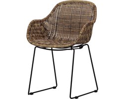 WOOOD Tuinstoel Willow - Geschikt Voor Binnen En Buiten - Polyester - Naturel - 83x56x57 cm