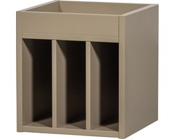 WOOOD Turner Platenkast - Grenen - Mud - 47x44x44
