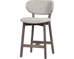 WOOOD Udar Barstoel Met Houten Frame - Hout - Bruin - 94x51x58