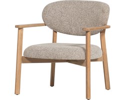 WOOOD Udar Fauteuil Met Houten Frame - Polyester - Naturel