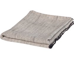 WOOOD Unique Plaid - Viscose/Linnen - Zwart/Off White - 53x49x48