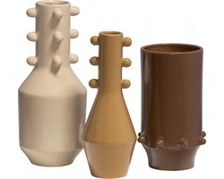 WOOOD Vaasjes Set Donna - Keramiek - Multikleur - Set van 3