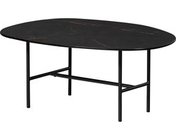WOOOD Vajen Salontafel - Marmeren Look - Zwart - 34x80x60 cm