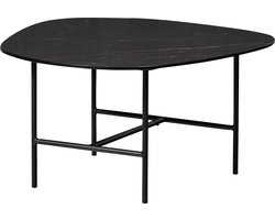 WOOOD Vajen Salontafel - Marmeren Look - Zwart - 38x70x70