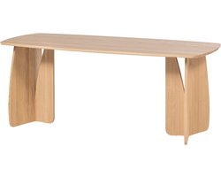 WOOOD Veere Eettafel - Massief Eikenhout - Naturel - 180 x 100