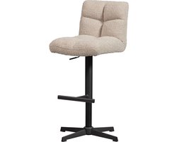 WOOOD Vinny Draaibare Barstoel - Bouclé - Zand - 114x44x58
