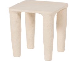WOOOD Vion Lage Bijzettafel - Papier Mache - Off White - 40x40x40