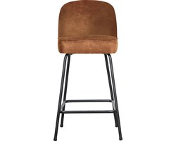 WOOOD Vogue Barstoel 65 cm - Recycle Leer - Cognac - 89x50x55