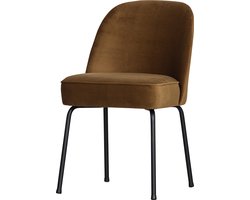 WOOOD Vogue Eetkamerstoel - Fluweel - Honinggeel - 83x50x60