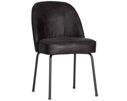 WOOOD Vogue Eetkamerstoel - Leer - Zwart - 83x50x59