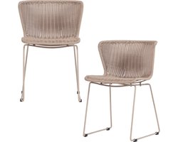 WOOOD Wings Tuinstoelen - Zand - Kunststof - 78x55x54 - Set van 2