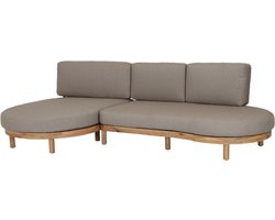 WOOOD Zinto Loungeset Links Tuin - Metaal - Zand - 83x300x100