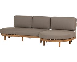 WOOOD Zinto Loungeset Rechts Tuin - Metaal - Zand - 83x300x100