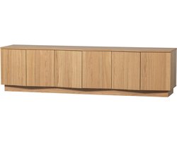 WOOOD Zuma Tv-Meubel - Eiken - Transparant - 52x200x45