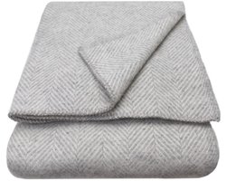 WOOOL® Luxury Deken - ALASKA (Silver Grey) 150x183cm - 100% Wol