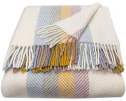WOOOL® Luxury Plaid - STRIPES (Primrose) - 150x183cm - 100% Wol