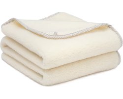 WOOOL® Merino Dekentje - VANILLA (95x135cm) 100% Merino Wol - Plaid - Wollen Deken - Wieg Ledikant