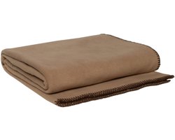 WOOOL Plaid - Fleece LUX (Camel) - 145×200cm