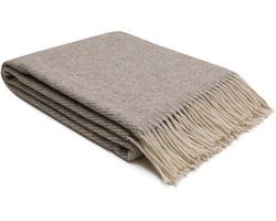 WOOOL® Plaid - Kini (Beige) - 140x200cm - 100% Nieuw-Zeelandse Wol