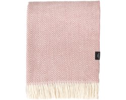 WOOOL® Plaid - Manhattan (Roze) - 140x200cm - 100% Wol