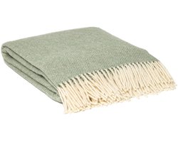 WOOOL® Plaid - Zelandia (Lichtgroen) - 140x200cm - 100% Wol