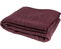 WOOOL® | Wollen Deken | ZELANDIA LUX (Paars) | 140x200cm | 100% Nieuw-Zeelandse Wol | Plaid Woondeken