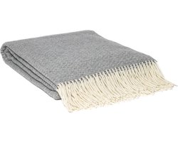WOOOL® | Wollen Plaid | KASJMIER (Grijs) | 140x200cm | 90% Merino Wol - 10% Kasjmier | Deken