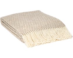 WOOOL® | Wollen Plaid | KUUSI (Beige) | 140x200cm | 100% Nieuw-Zeelandse Wol | Deken
